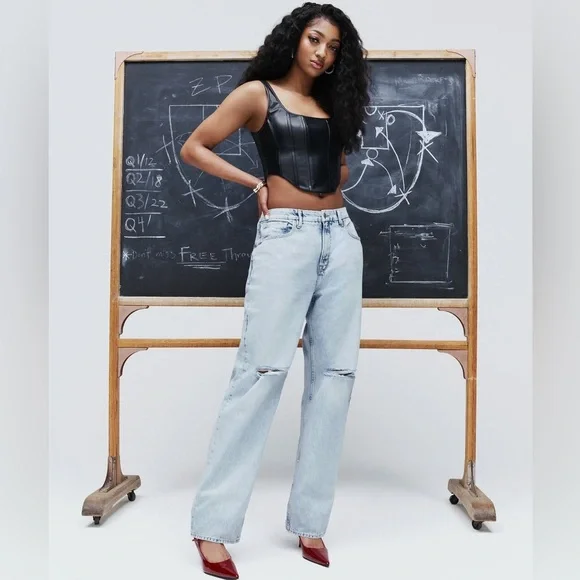 GOOD AMERICAN Good 90’s Relaxed Jeans - Picture 6 of 10